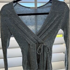 Caution To The Wind Striped Wrap Longsleeve